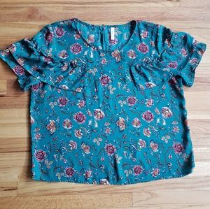 Target gren flowy top XXL